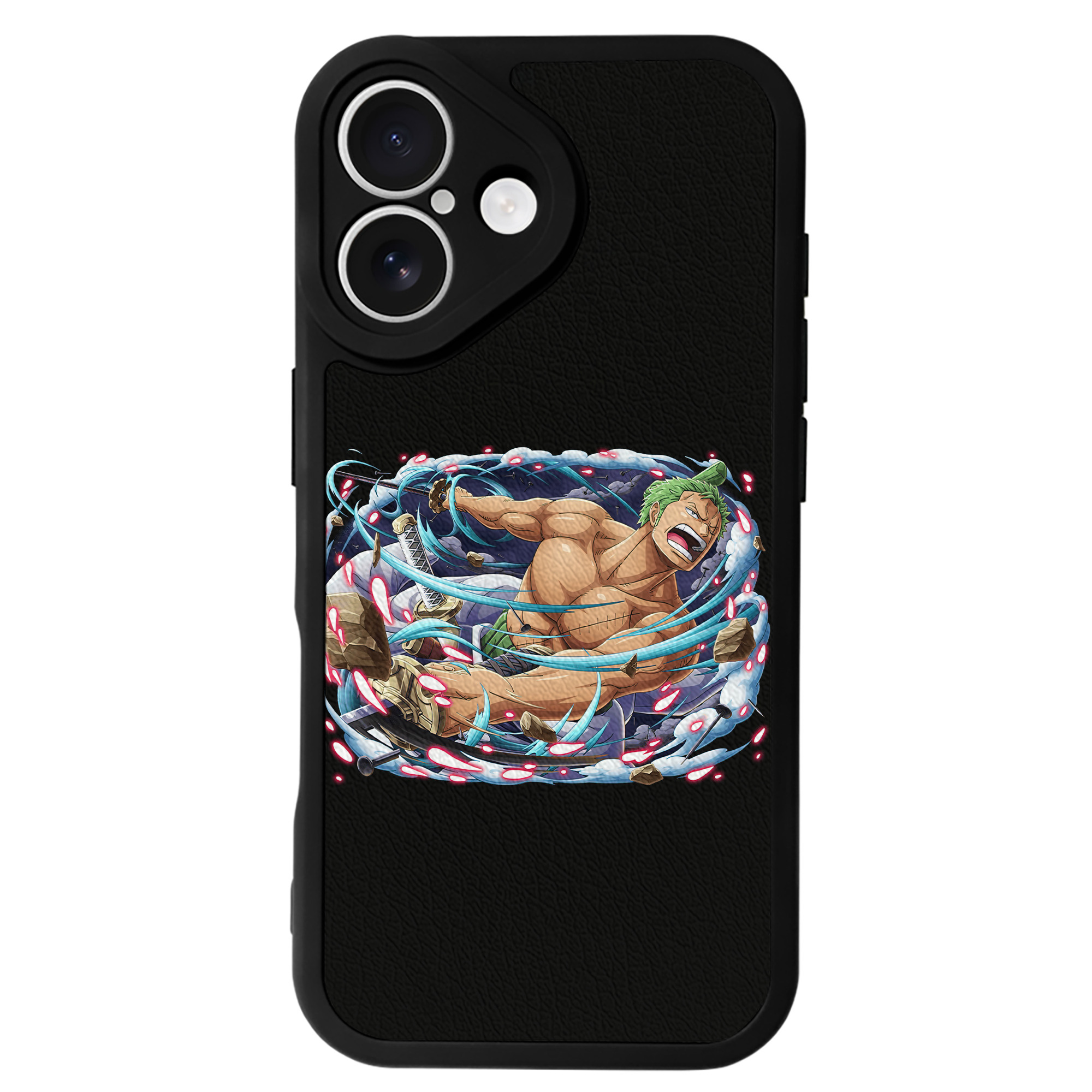 （画像用） ワンピース ロロノア・ゾロ ONE PIECE Roronoa Zoro 【iPhone 16シリーズ対応】シリコンスマホケース（レザー調） 材質：シリコン